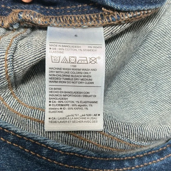 Old Navy Classic Blue Denim Overalls, 6, straight leg - Picture 7 of 8